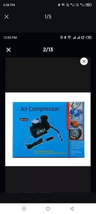 12 Volt Portable Electric sports Air Pump Air Compressor Tyre Air
