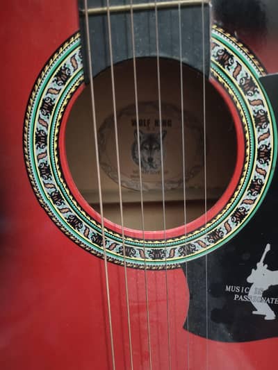 wolf king branded unused guitar