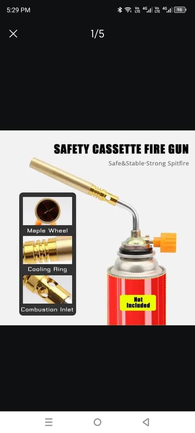 Portable Metal stove Flame Gun home food  BBQ Heating Ignition