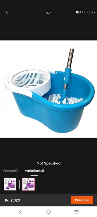 Spin 360 rotating mop with bucket and scratch mop 2in1 with bucket