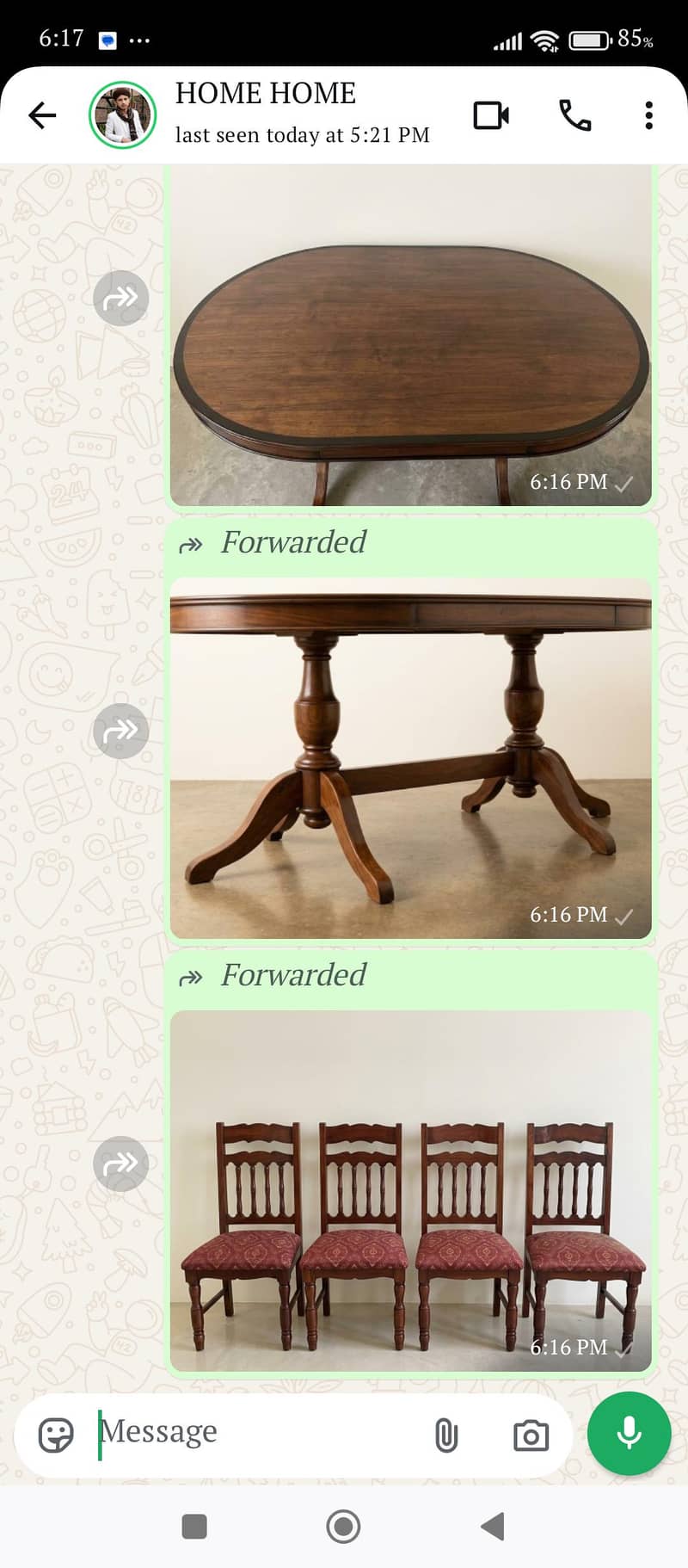 dining table and chairs 1