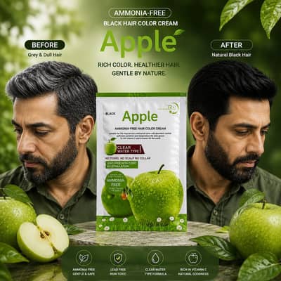 Apple  hair colour cartoon smooth silky hair and not damage hair.