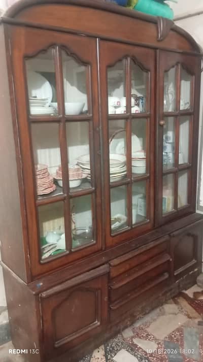 Full Wooden Showcase Wardrobe For Sale