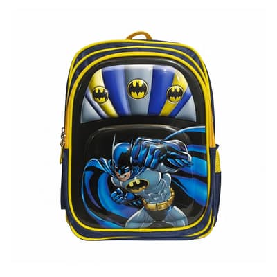 3D Superhero School Bag – Black & Yellow
