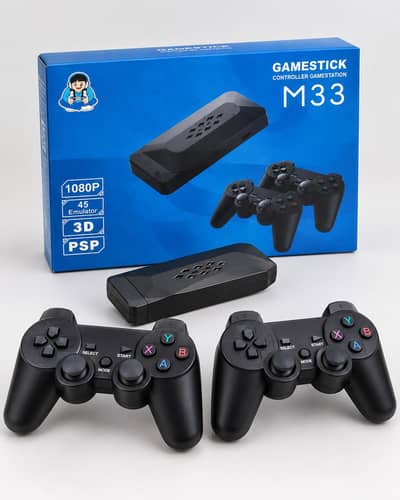 M33 Gaming Console | 2 Wireless Controllers | 45 Emulators