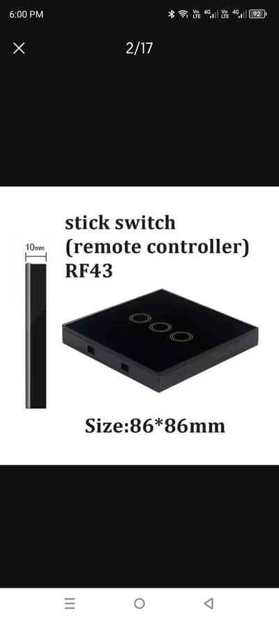 1-Gang Smart sports Home Wall Mount WiFi Switch APP Controlled