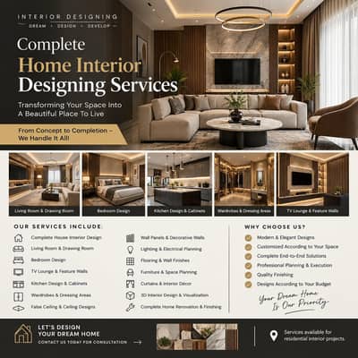 Complete Home Interior Designing & Renovation Services | Modern House
