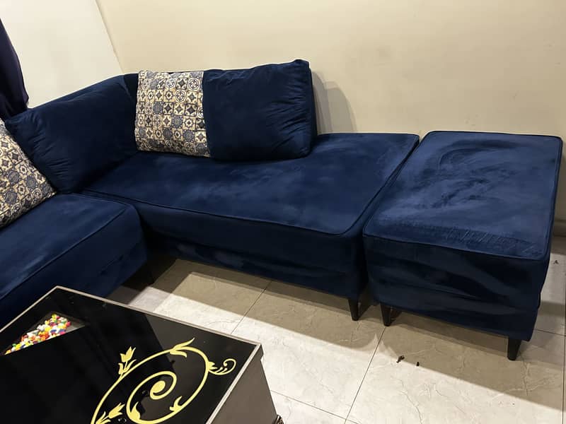 L shape slightly used sofa 3