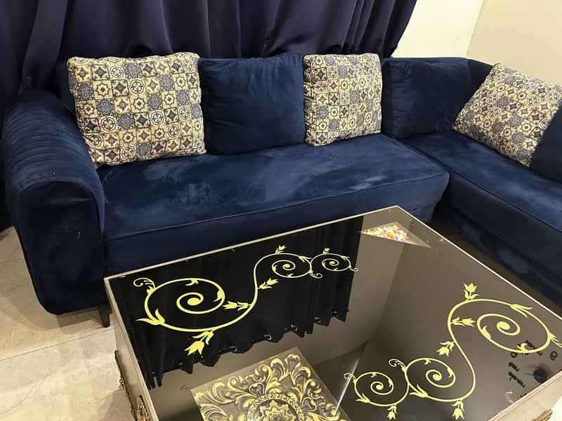 L shape slightly used sofa 4