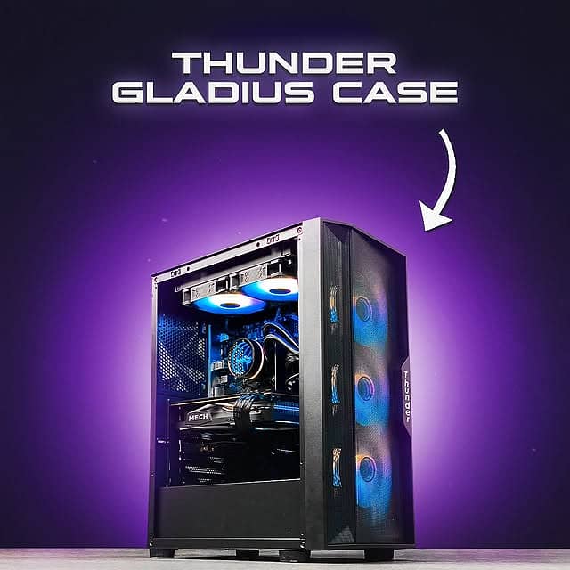 thunder gladius argb gaming case 0
