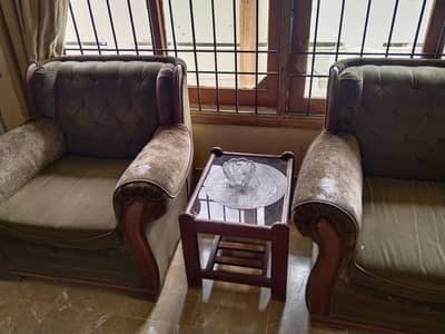 5 seater sofa , 2 site tables and one table