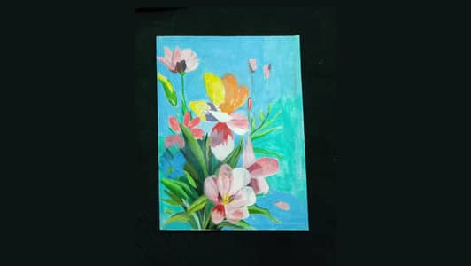 18x24 Inch New Flower Blooming Painting