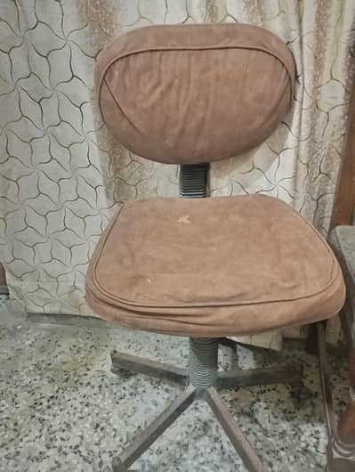 Brown Iron Chair having Foam Seat