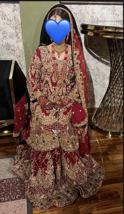 Red Maroon bridal farshi ghara