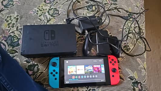 nintendo switch v2 with doc and accessoires