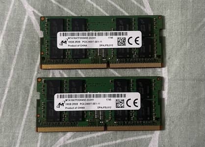 Micron 16GB DDR4 Laptop RAM – 2 Sticks Available