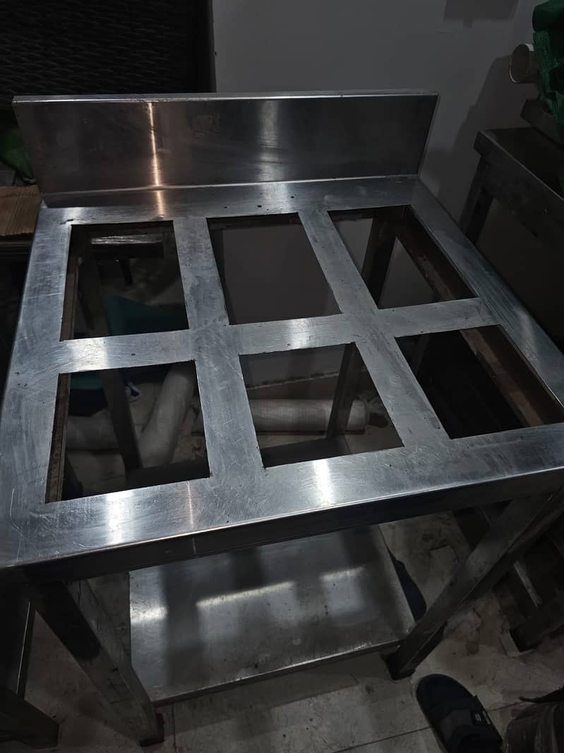 SS Kitchen working tables/Spice Table/Breading Table/Exaust Hood 2