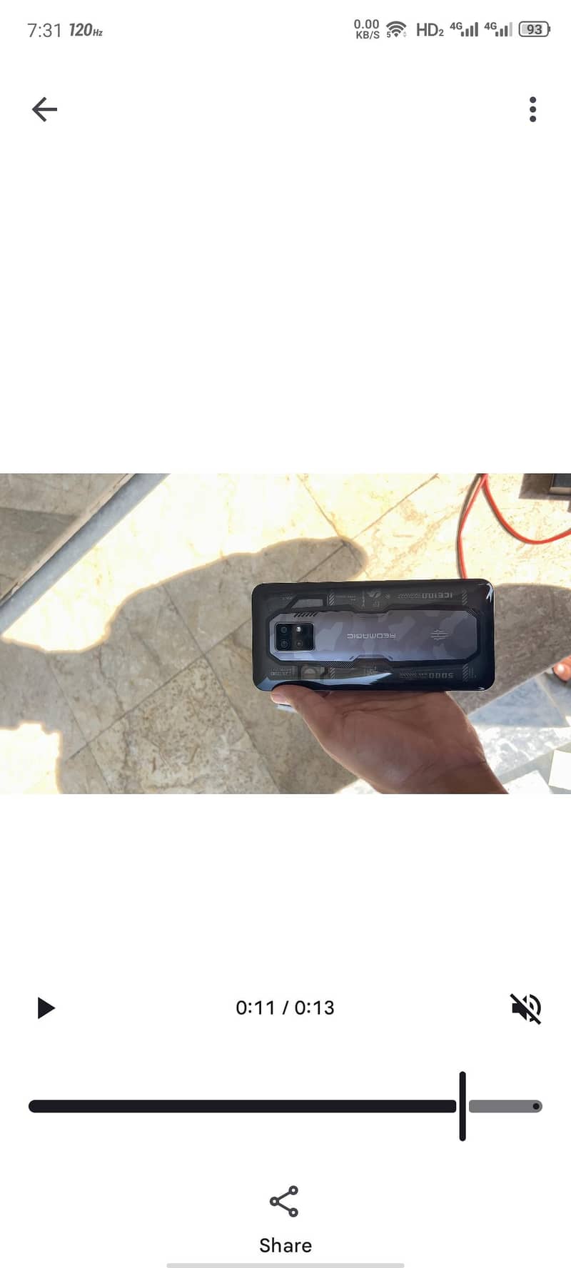 Red magic 7s pro ghost edition 10/10 with box and charger 1
