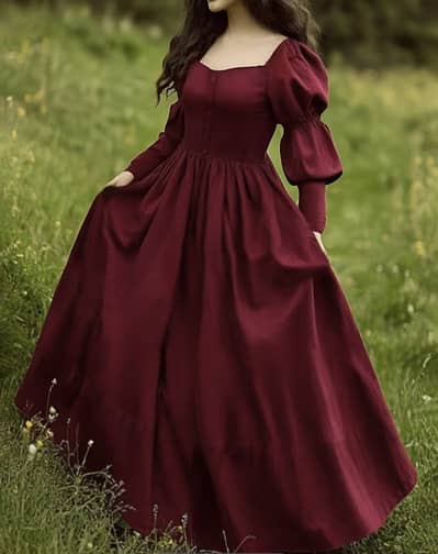 Elegant Burgundy Maxi Dress for Women – Sizes S to XXL