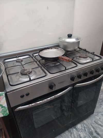 on LPG ,with five burners.