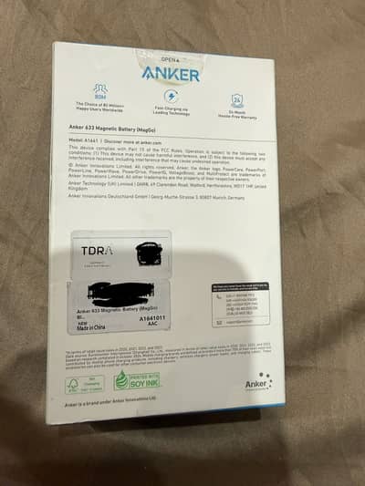 Brand New Anker 633 Magnetic Power Bank – UAE Model, 10,000mAh, Black