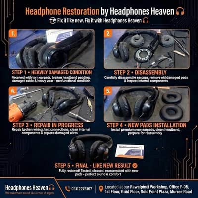 Headphones repairing service available