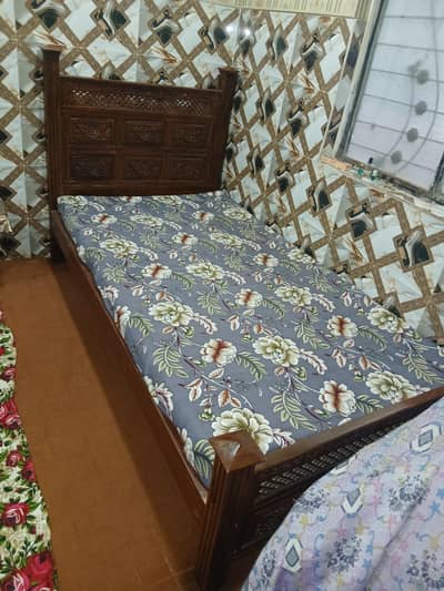 Single Bed wooden for sale with matric