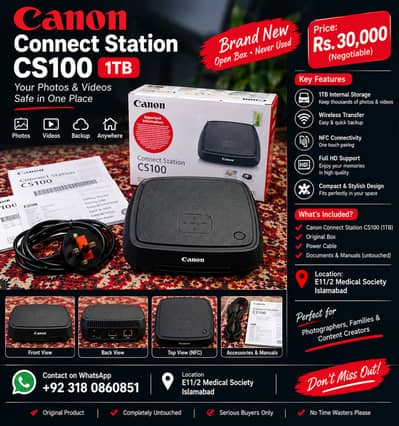 Canon Connect Station CS100 1TB – Brand New Open Box