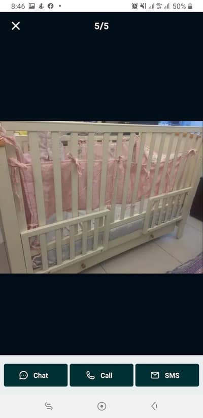 Imported Wooden Kids Cot