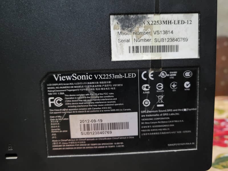 ViewSonicvx2253mh-LED 2