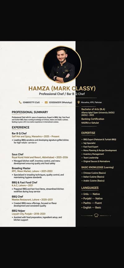 Professional BBQ chef available