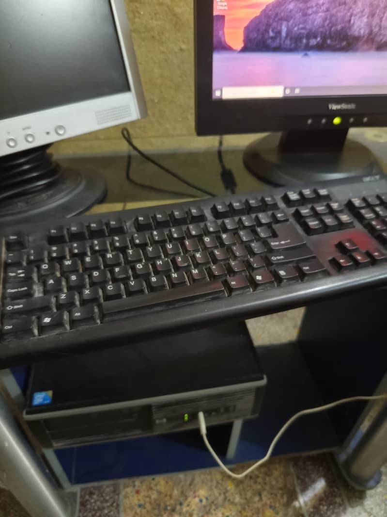 Complete Core i5 PC Setup - 2 Monitors & Trolley 2