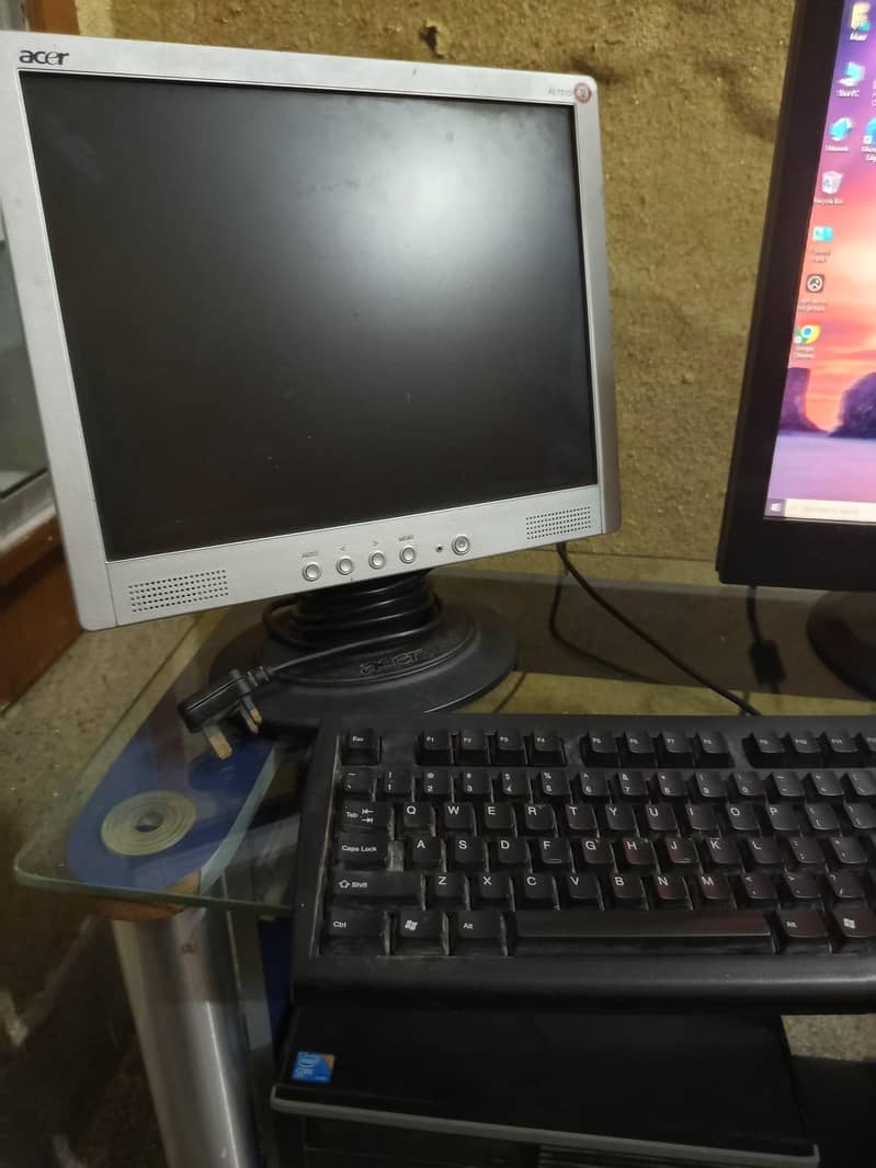 Complete Core i5 PC Setup - 2 Monitors & Trolley 4
