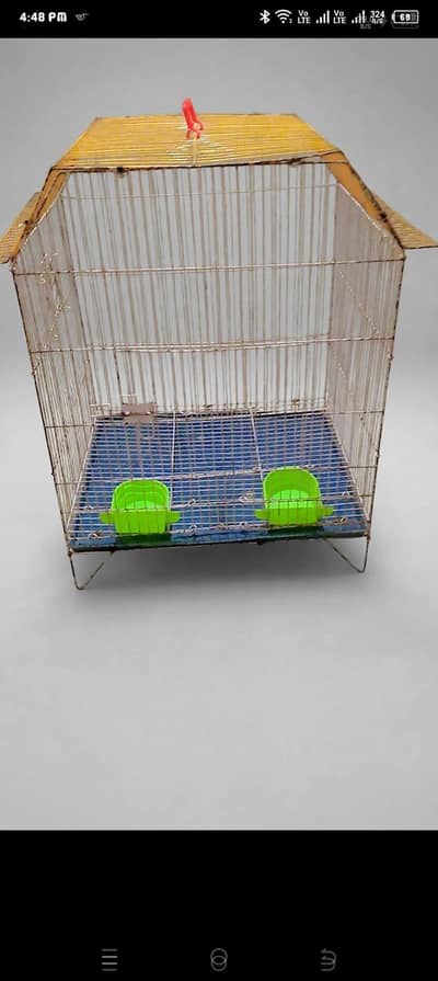 Bird Cage 2 Foot - Good Condition with Feeders - Karachi