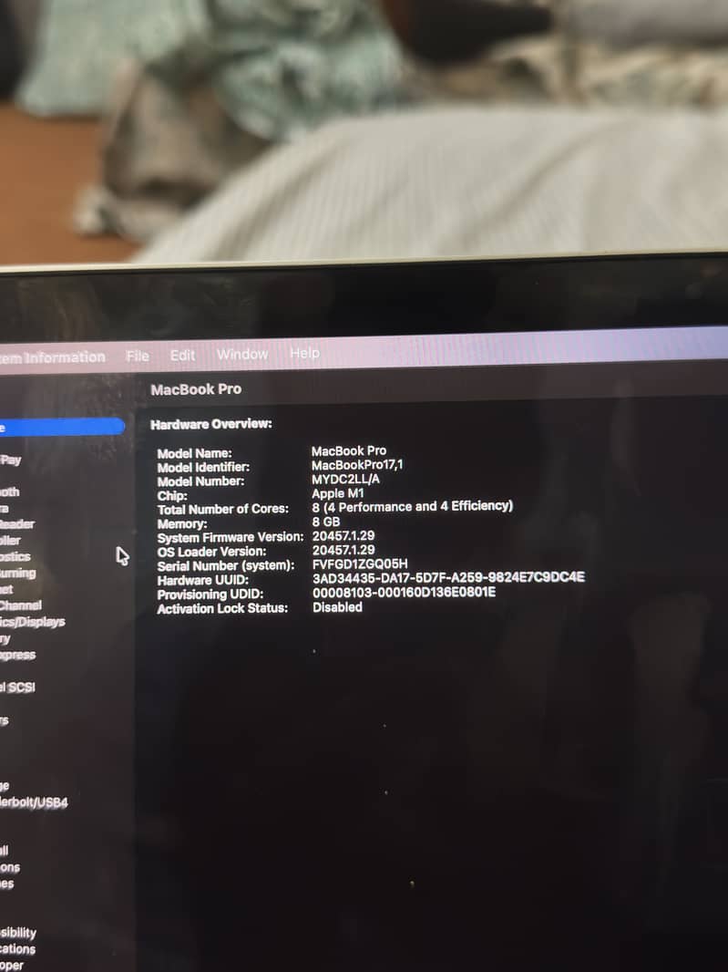 Macbook pro M1 8/512 2