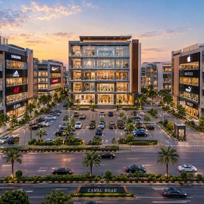 8 Marla Brand New Ground + Basement Commercial Space for Rent on Main Canal Road