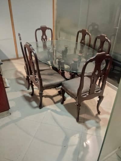 Vintage Sheesham Wood Dining Table with chairs