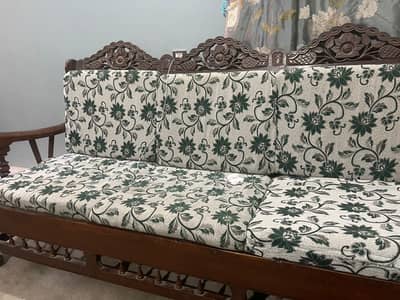5 Seater wooden sofa