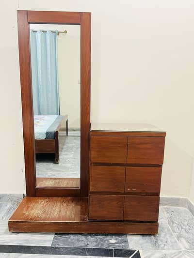 Wooden Dressing Table with Large Mirror for Sale
