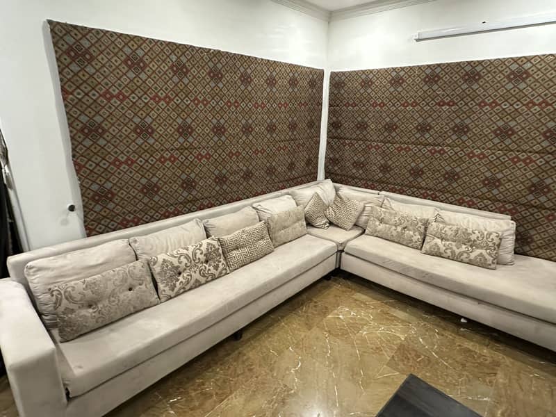 8 seater L shape sofa 0