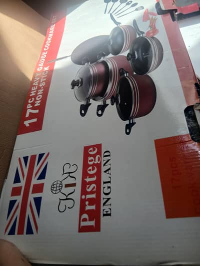 box pack Pristege non stick 17 pcs set buy from England