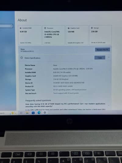 HP EliteBook 840 G3 Touchscreen | i5 6th Gen | 8GB DDR4 | 256GB SSD