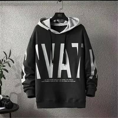 mens black swat printing hoddies