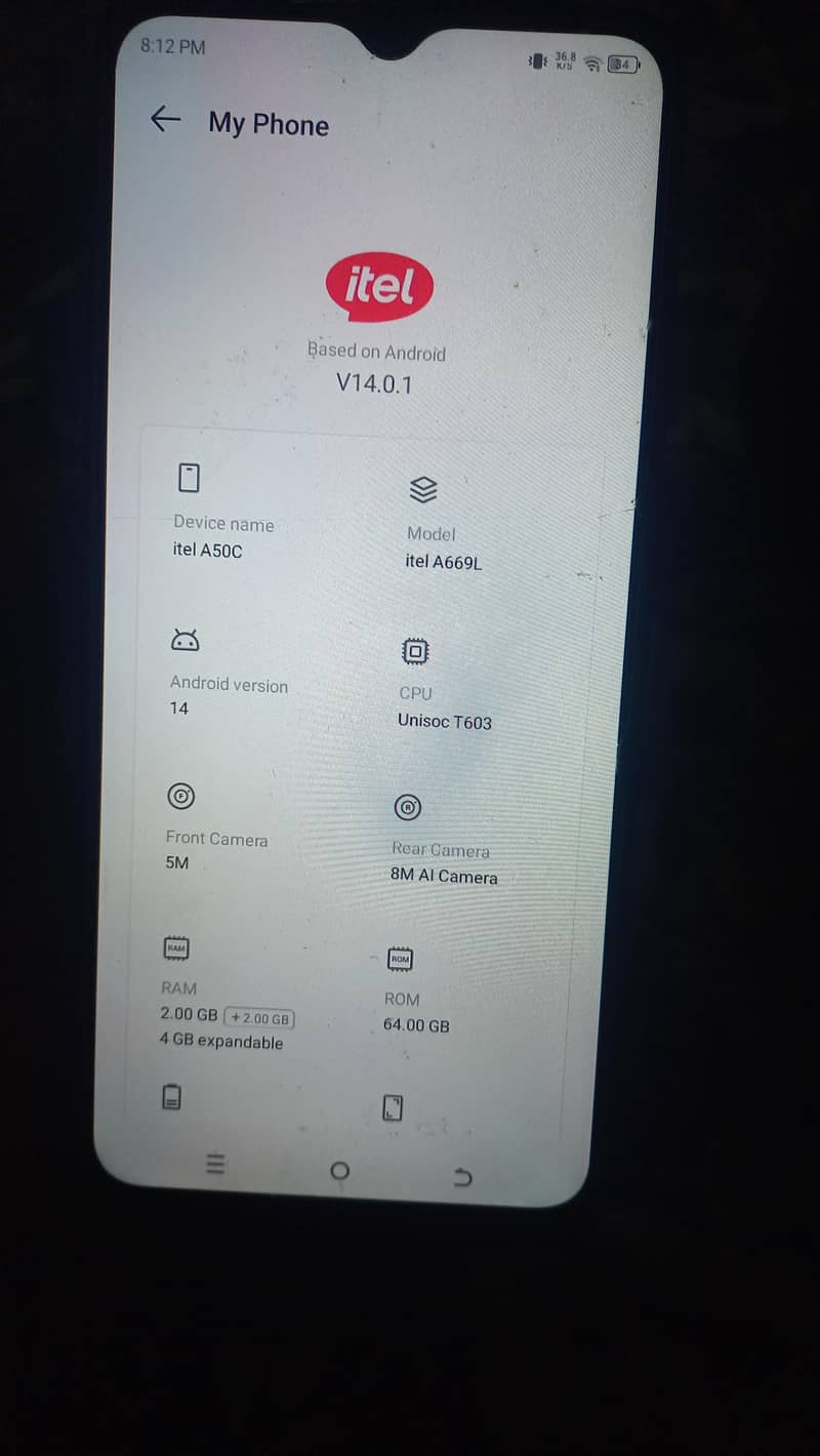 Itel A50C 0