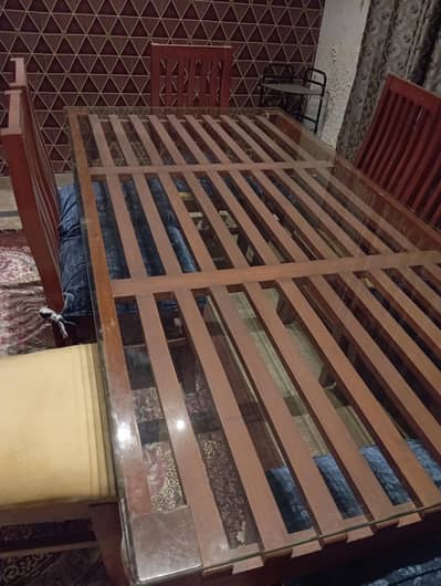 Solid Wood 8-Seater Dining Table Set