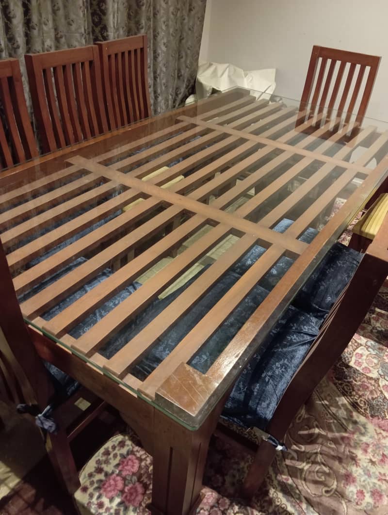 Solid Wood 8-Seater Dining Table Set 2