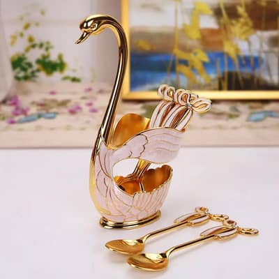 Cute swam fruit spoon set for Home Decoration