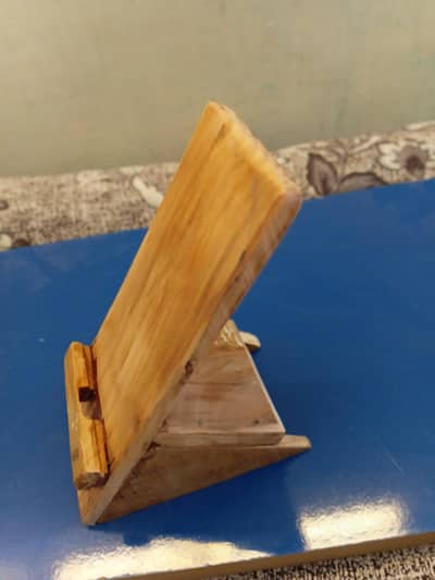 hand made wooden mobile stand