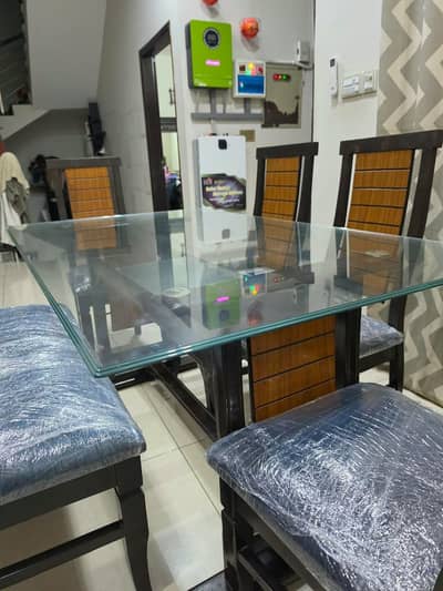 Dining Table 6 Seater - Four Chairs & Bench