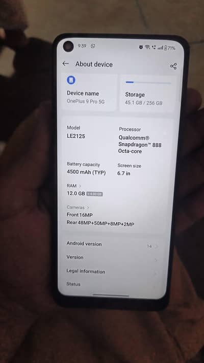 One Plus 9 pro